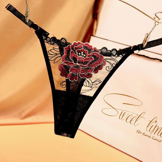 Passion Flower Elegance Semi-Sheer Thong Panty