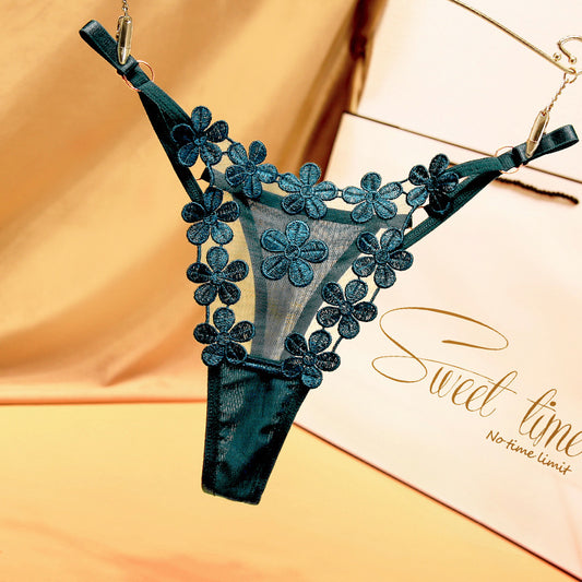 Alluring Floral Thong Panty