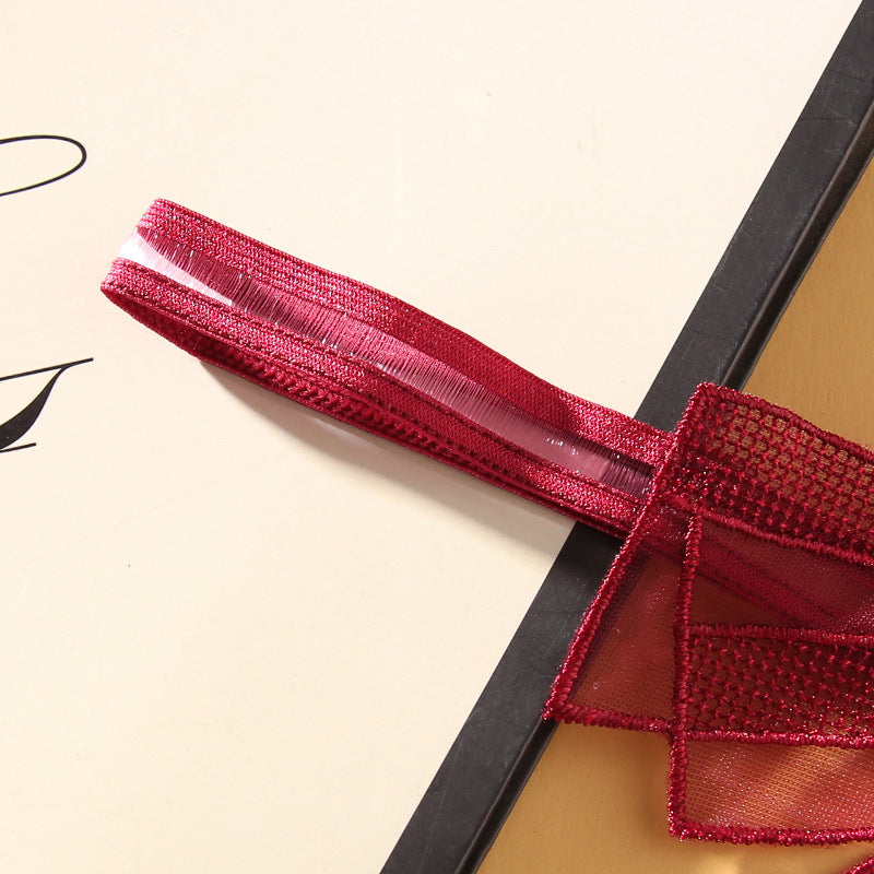 Bow-Adorned Crotchless Panty