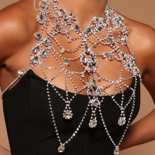 Opulent Decolletage Elegance Rhinestone Necklace