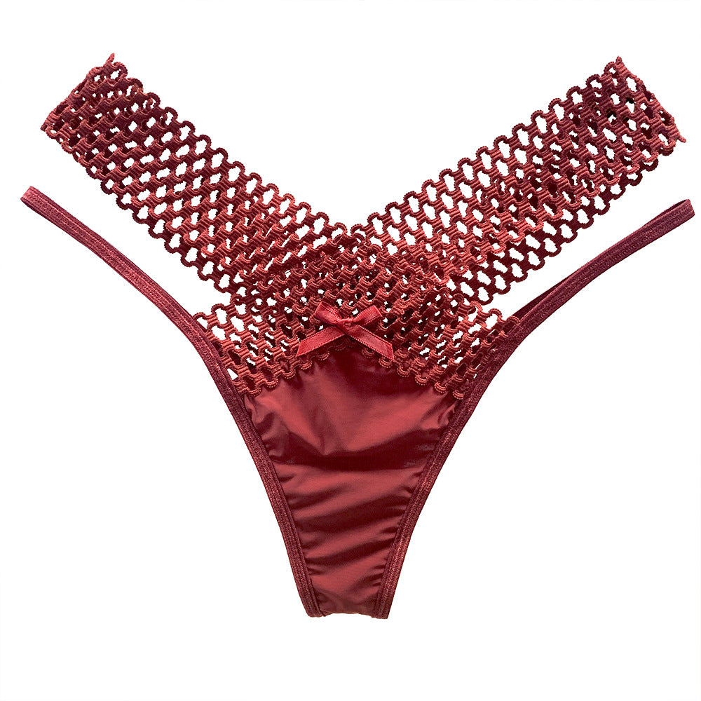 Alluring Nylon Mesh Thong Panty