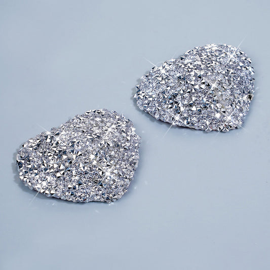 Glittering Hearts Rhinestone Nipple Pasties