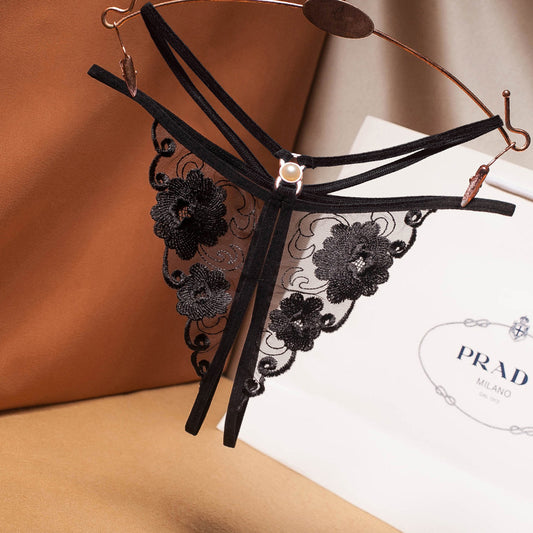 Pearl Elegance Crotchless Panty