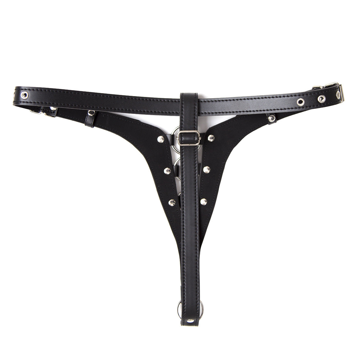 Obsidian Desire Adjustable Eco-Leather Panty
