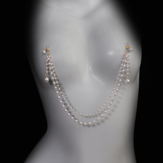Pearl Embrace Nipple Body Chain Accessory