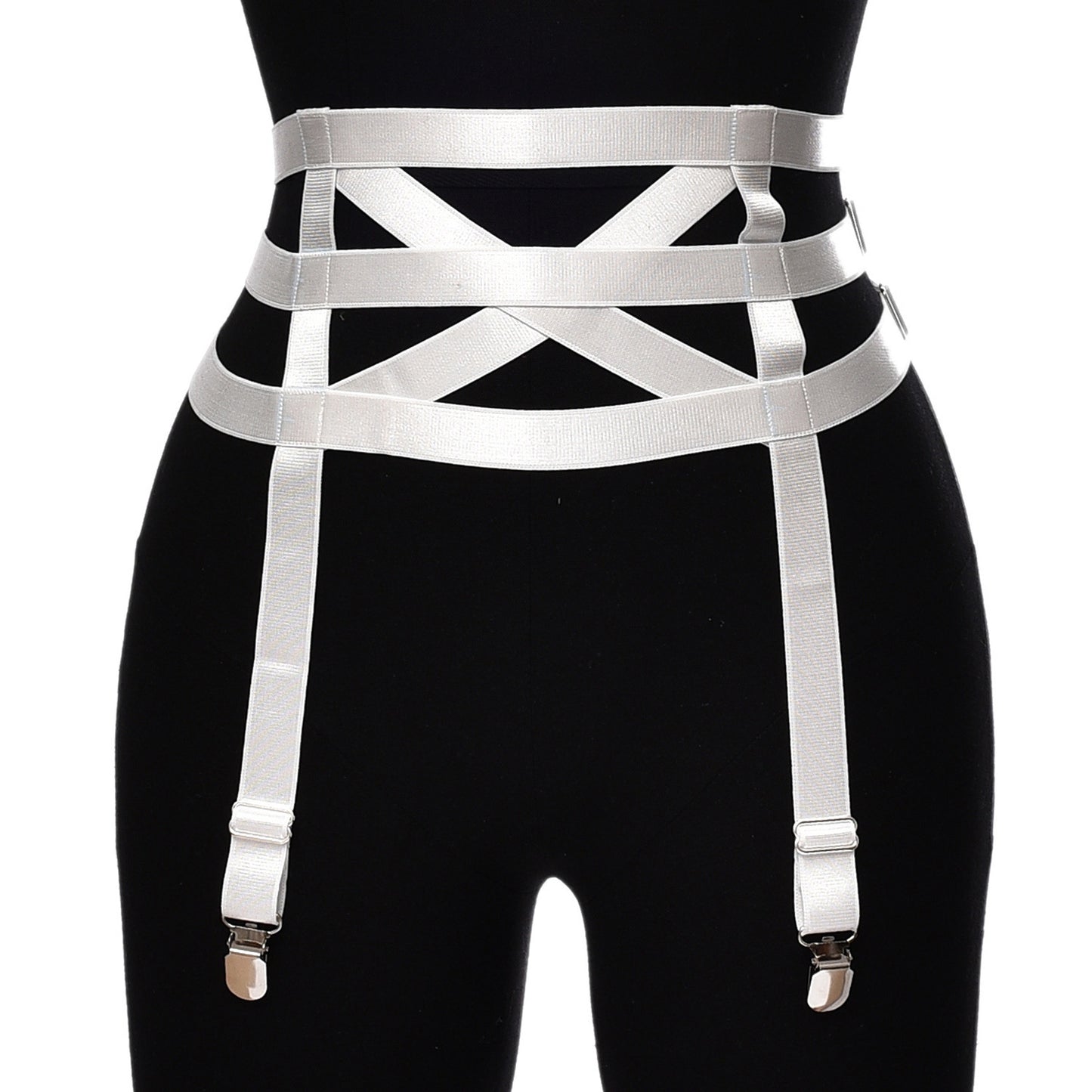Satin Waist Harness Garter Belt