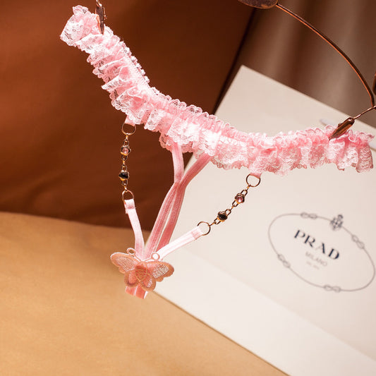 Alluring Ruffle Lace Crotchless Panty mooods