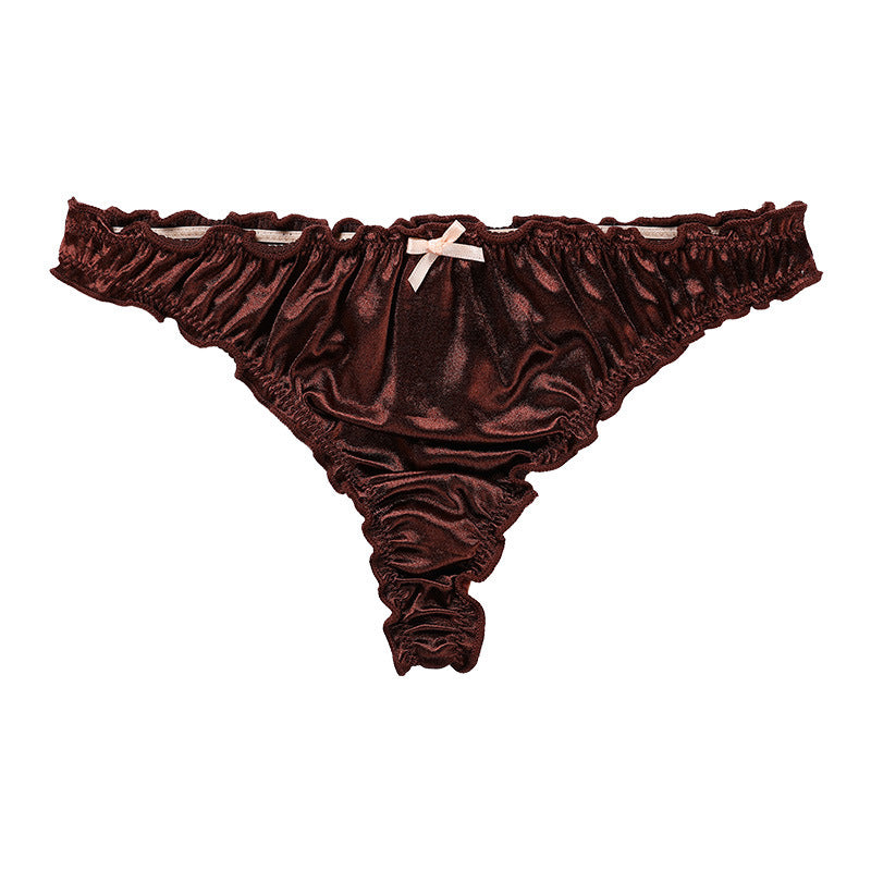 Flirty Lustrous Satin Thong Panty