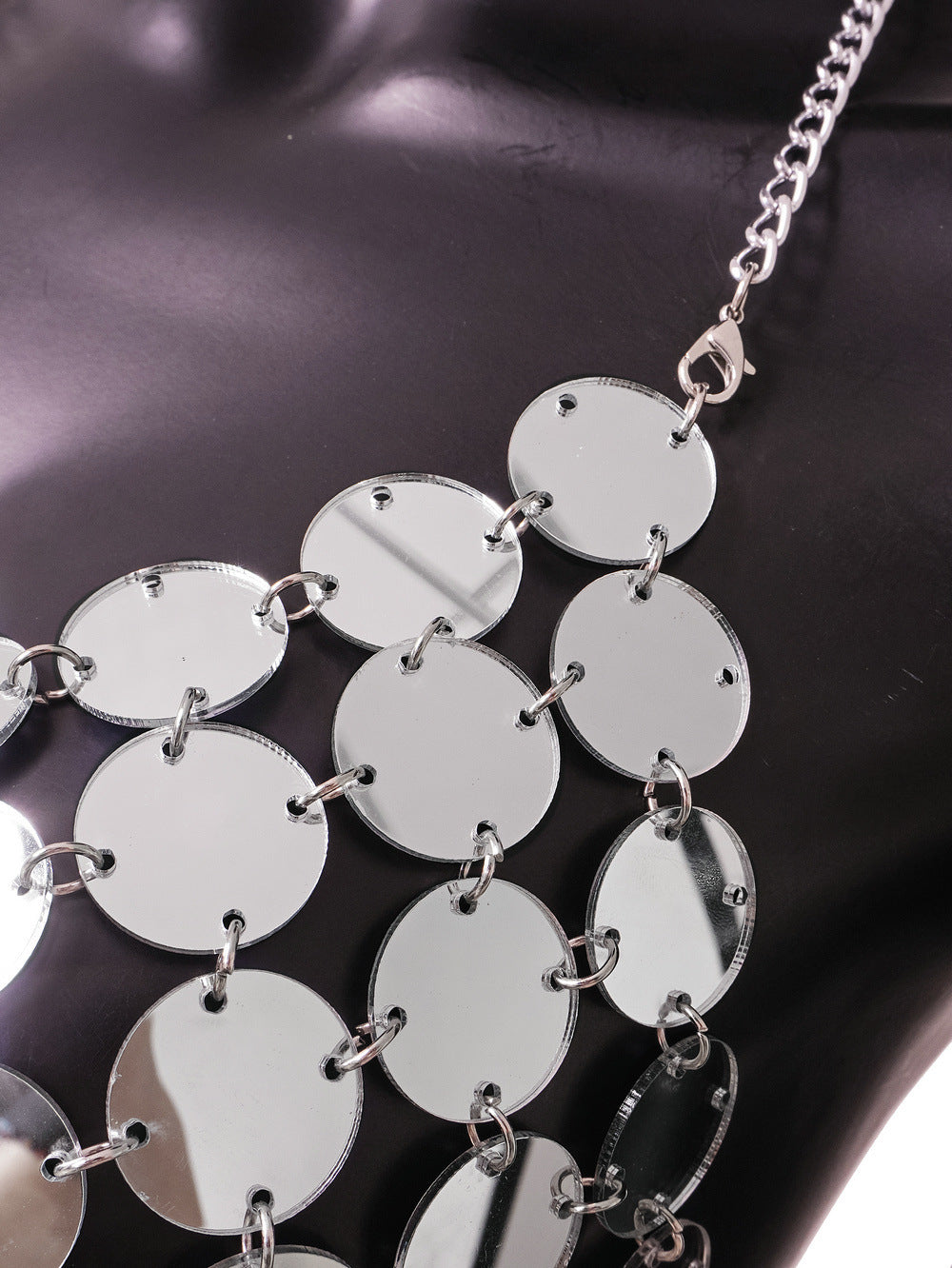 Mirror Gleam Silver Sequin 2-Piece Festive Set