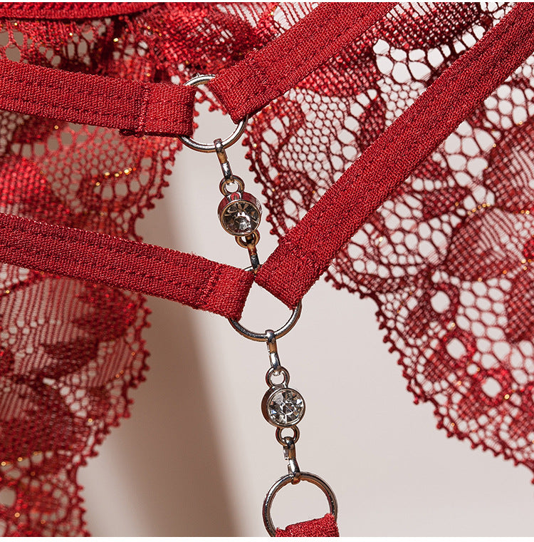 Floral Elegance Crotchless Panty