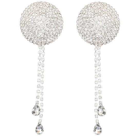 Crystal Glam Nipple Stickers with Pendants