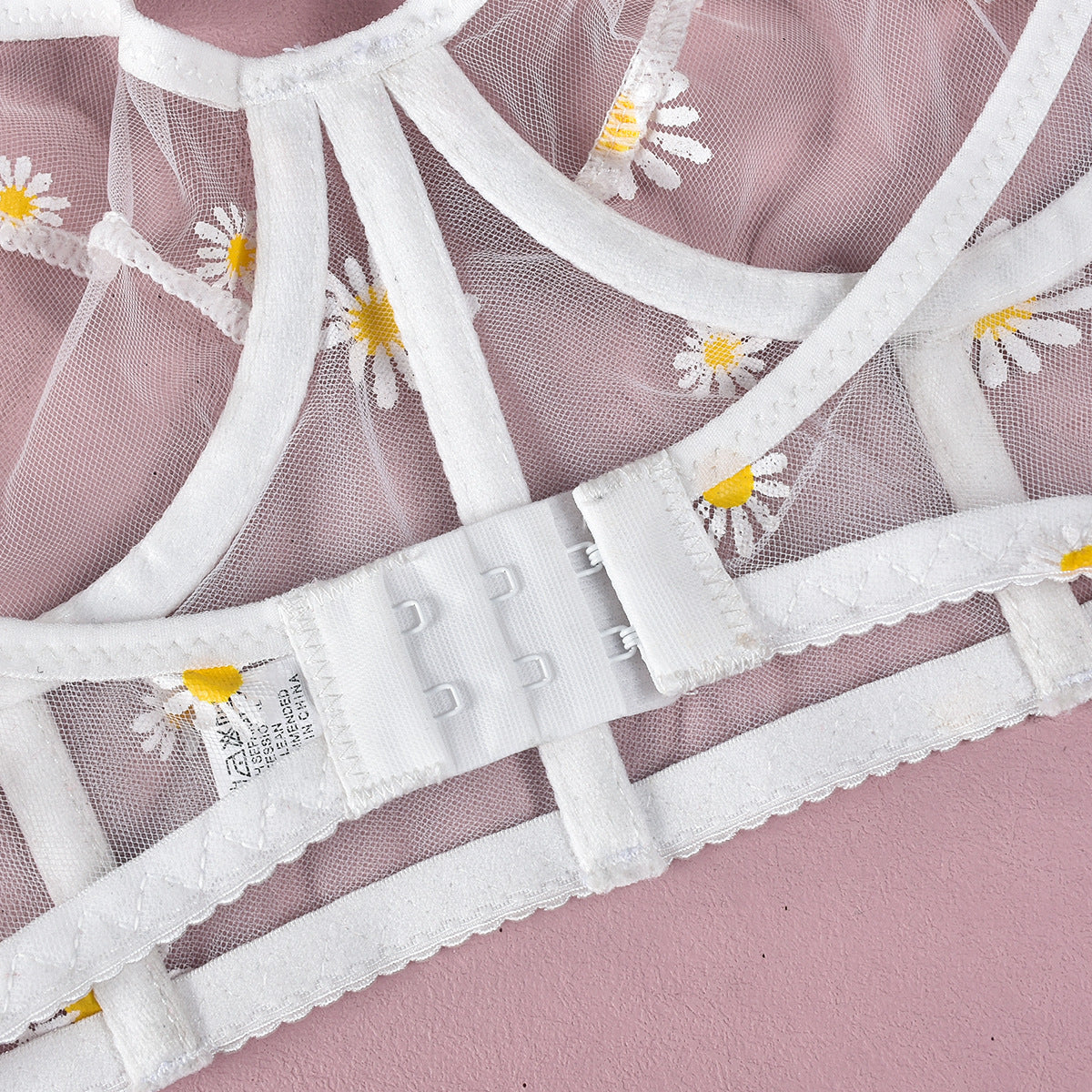 Daisy Delight Sheer Mesh Lingerie Set