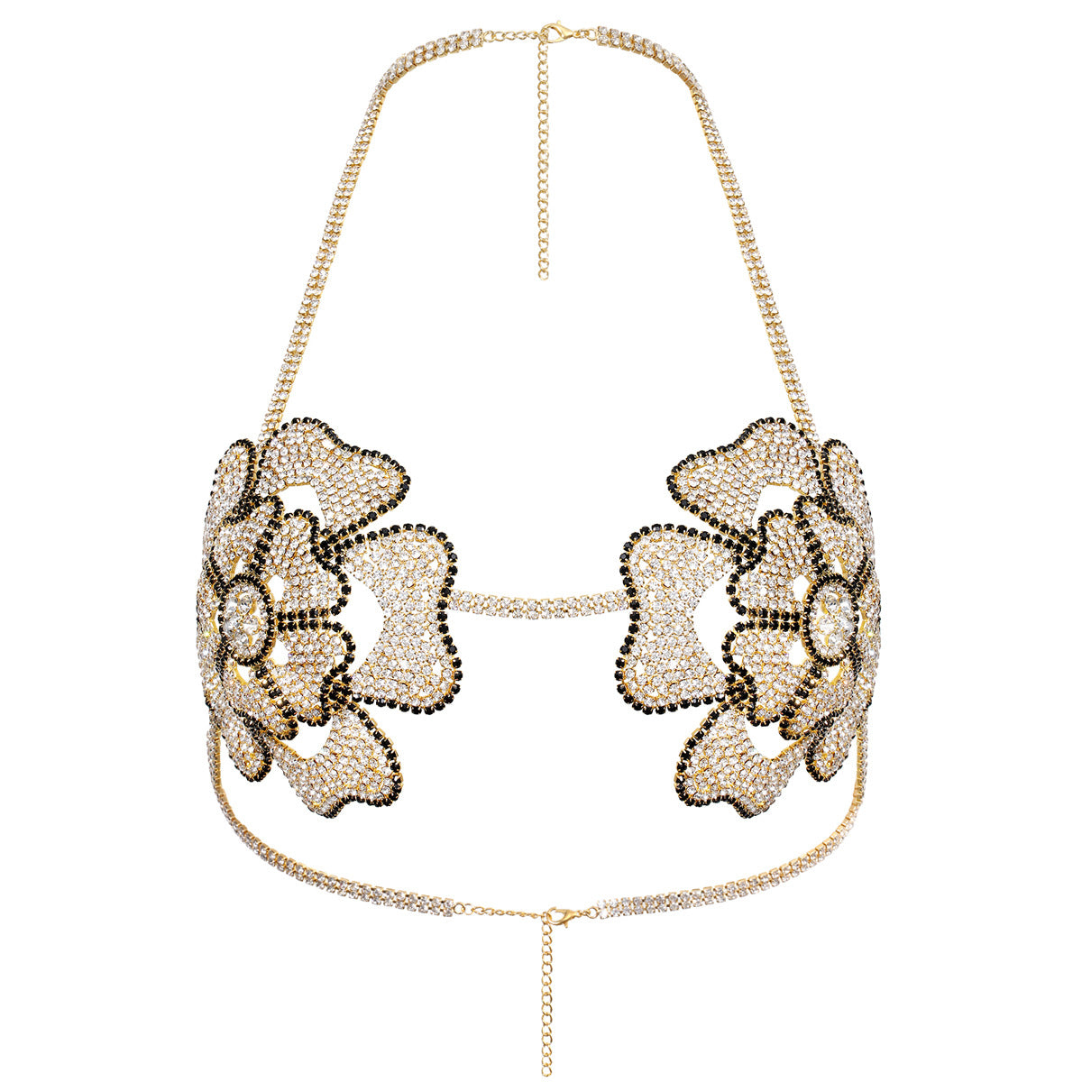 Exclusive Luxury Rhinestone & Chain Bra front