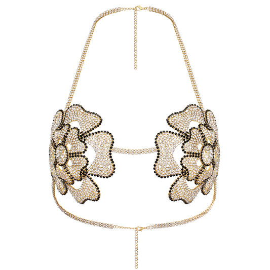 Exclusive Luxury Rhinestone & Chain Bra front