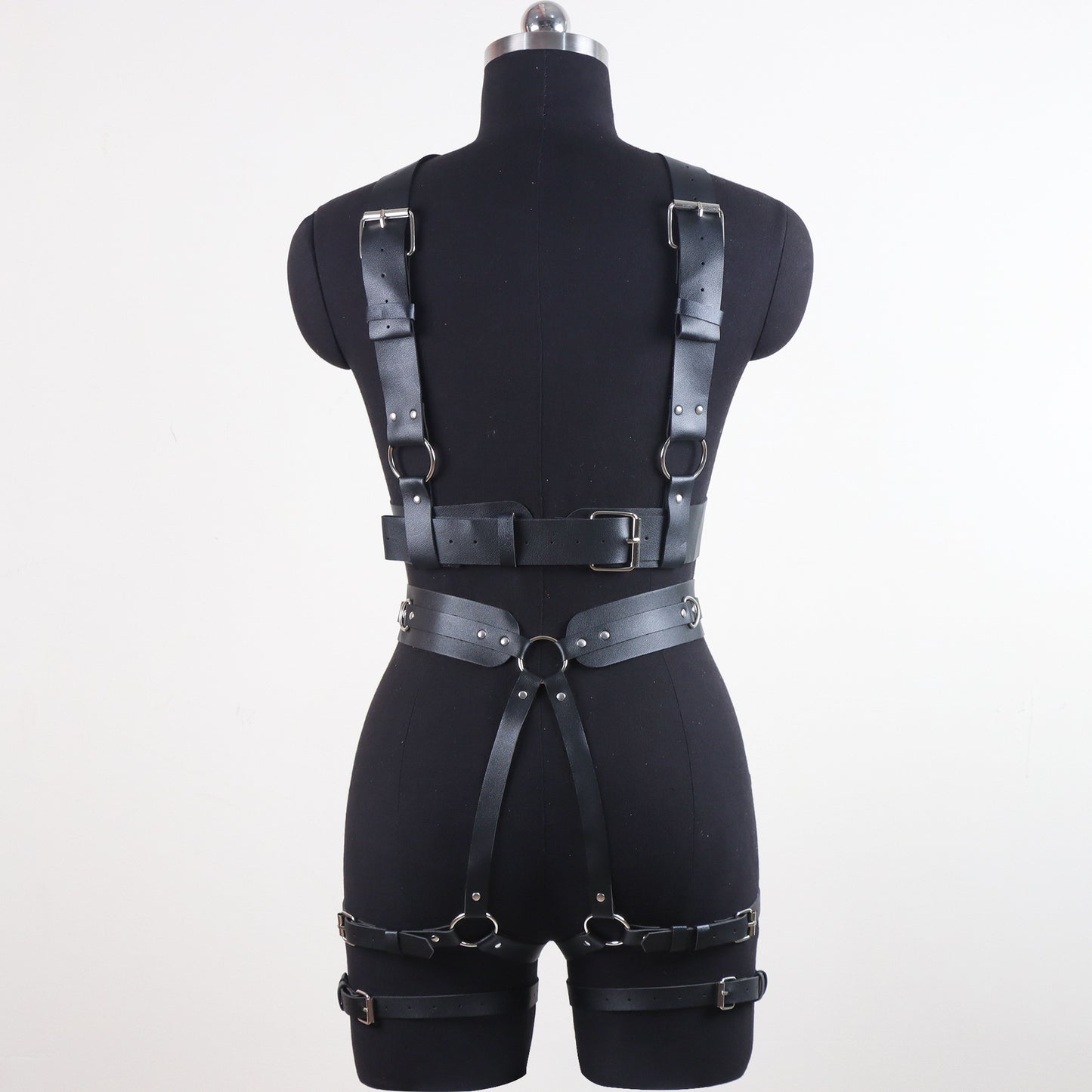 Faux Leather Two-Piece Harness Set
