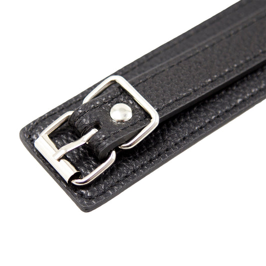 Luxurious Leather Adjustable Collar with Chain Leash