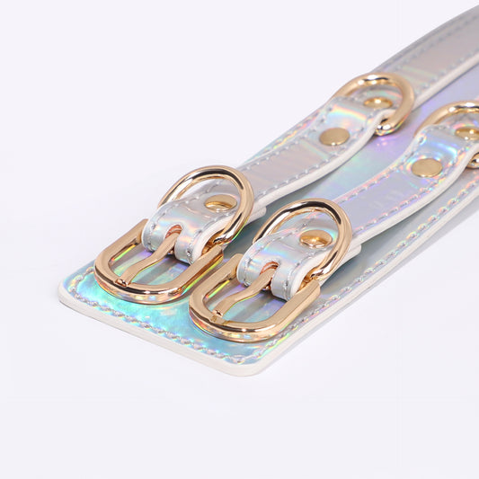 Mother-of-Pearl Cuff Bracelets with Gold-Tone Metal Accents