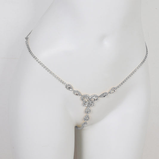 Gilded Bloom Crystal Thong