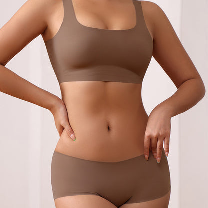 Seamless Comfort and Sport Top with Matching Low-Rise Panty