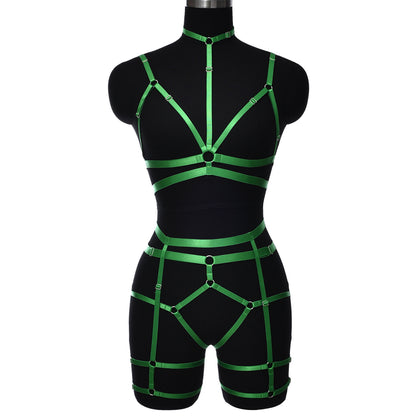 Lustrous Allure 2-Piece Crotchless Lingerie Set