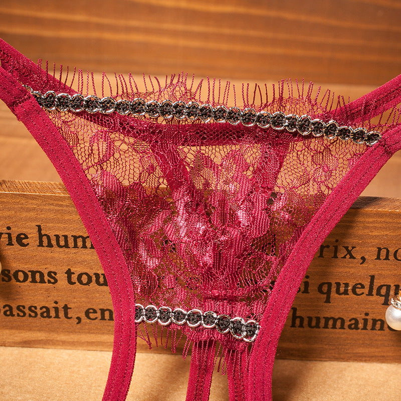 Flirty Chains and Rhinestones Crotchless Panty