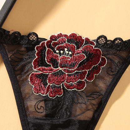 Passion Flower Elegance Semi-Sheer Thong Panty