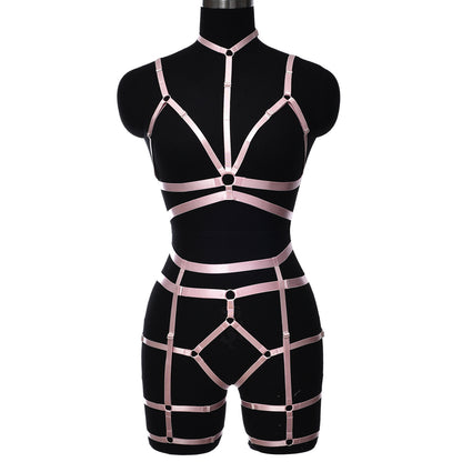 Lustrous Allure 2-Piece Crotchless Lingerie Set