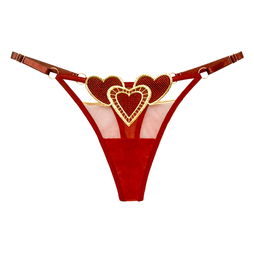 Heartfelt Sheer Mesh Thong Panty