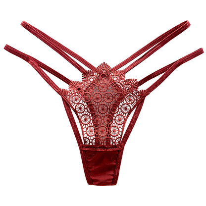 Elegance & Flirt Mesh Lace Thong Panty