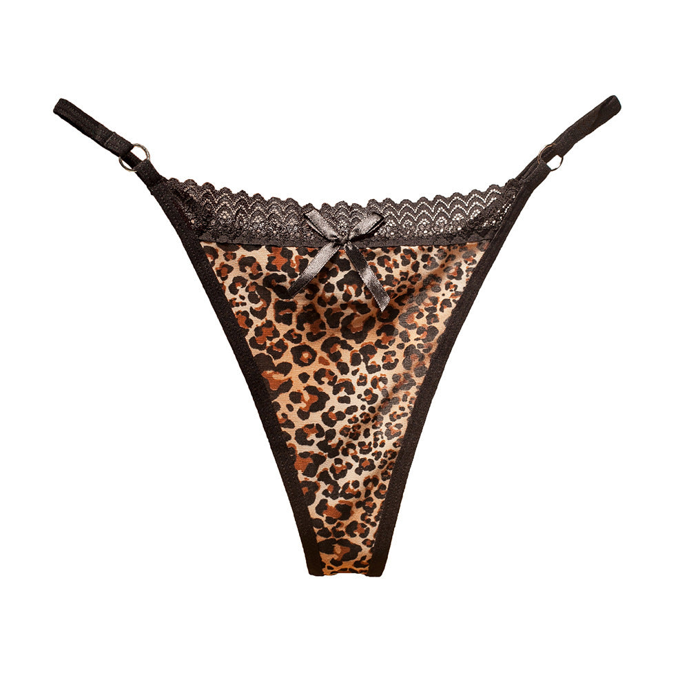 Leopard Allure Delicate Mesh Thong Panty