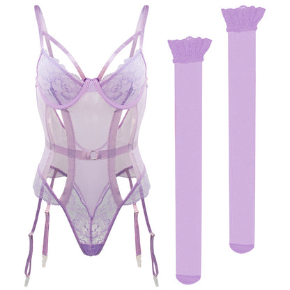 Lilac Dream Lace Bodysuit Set
