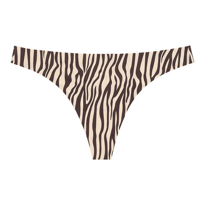 Sensual Animal Print Medium Rise Thong Panty