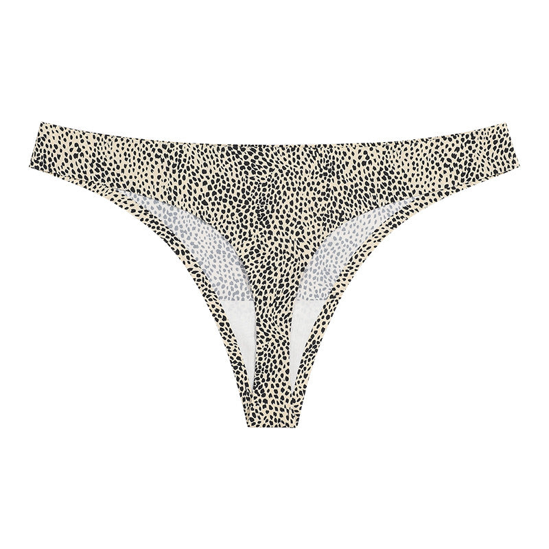 Sensual Animal Print Medium Rise Thong Panty