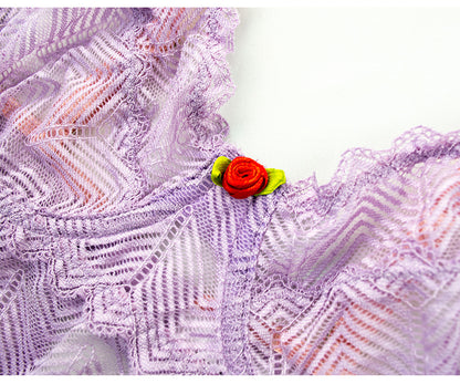 Lilac Rose Dreams 3-Piece Lingerie Set