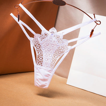 Elegance & Flirt Mesh Lace Thong Panty