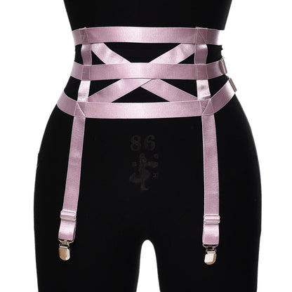 Satin Waist Harness Garter Belt