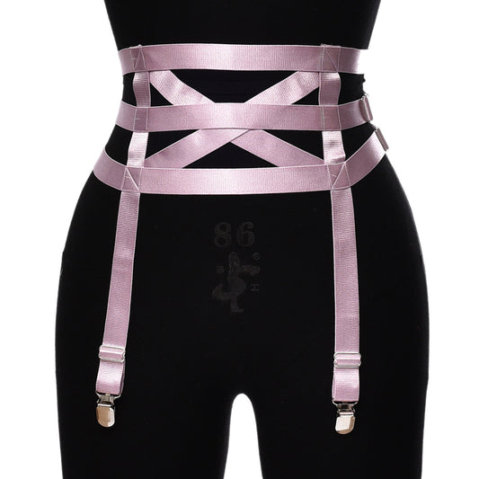 Satin Waist Harness Garter Belt