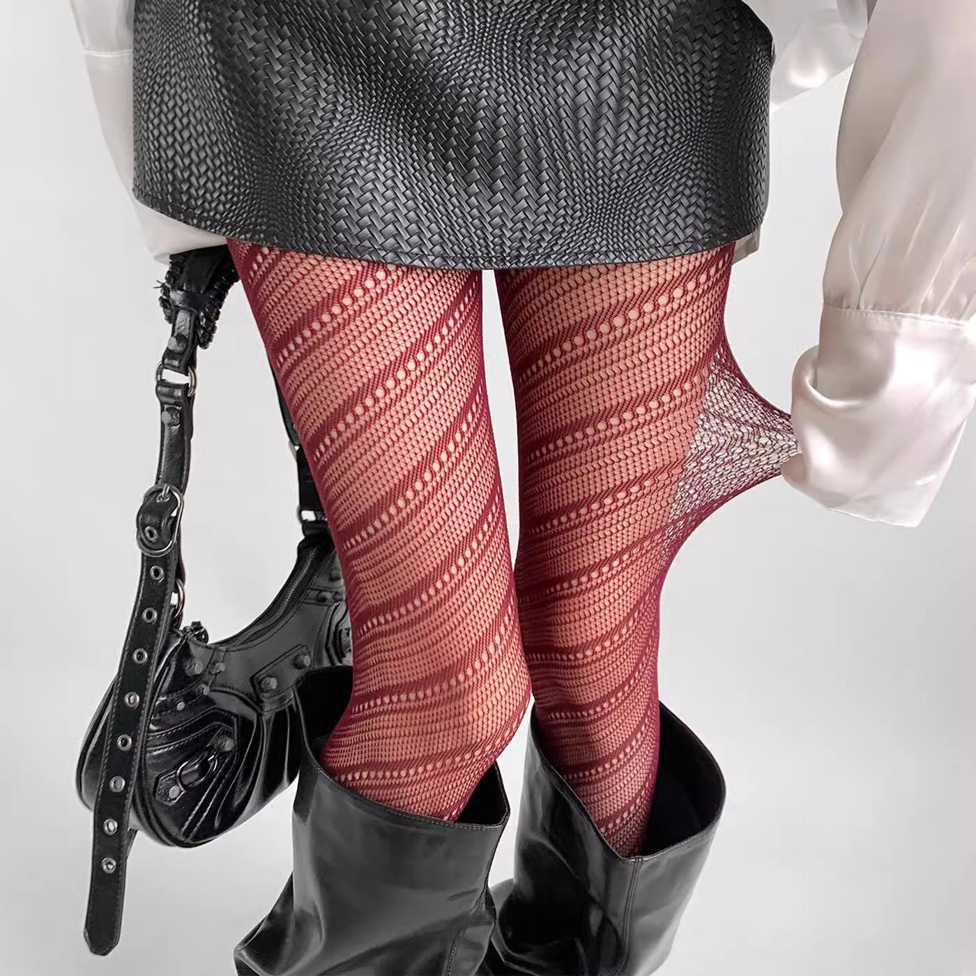 Diagonal Whisper Patterned Tights mooods