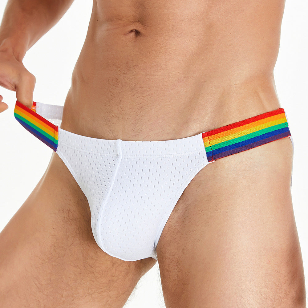 Pride Line Mesh Briefs – Arctic White mooods
