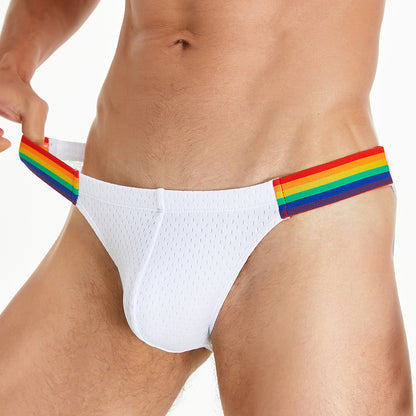 Pride Line Mesh Briefs – Arctic White mooods