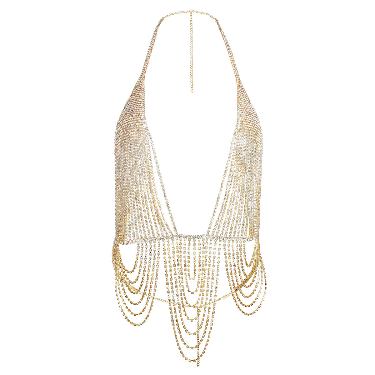 Glamour Drape Rhinestone Body Chain mooods
