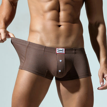 Soft Form Rayon Button Boxer — Mocha Edition mooods