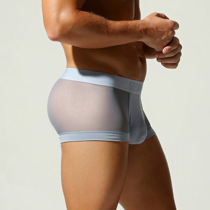 Ice Blue Semi-Sheer Men Trunk mooods