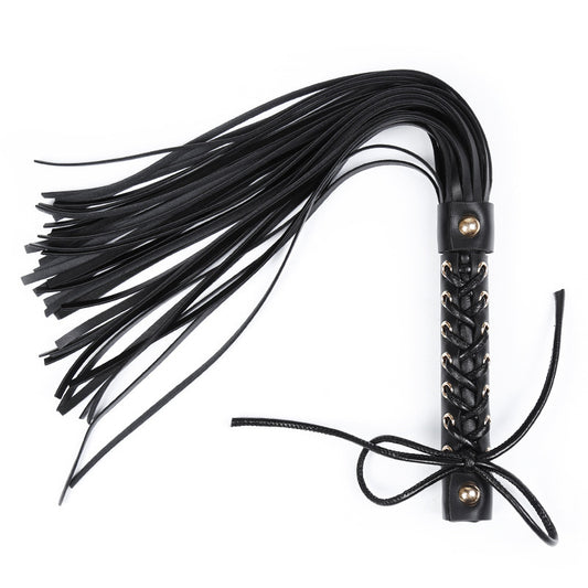Midnight Lure Lace-Up Handle Eco-Leather Whip