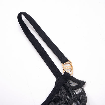 See-Through Thong – Sheer Embroidered Lace Panty