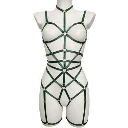 Lustrous Temptation Straps-Harness Bodysuit
