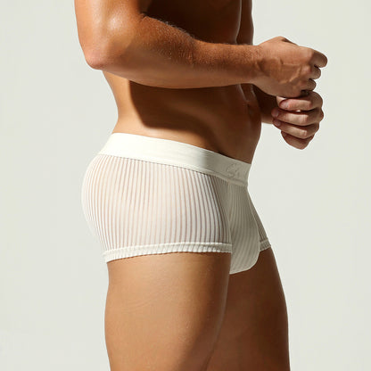 Sheer Line Contour Men’s Trunks — Ivory Edition mooods