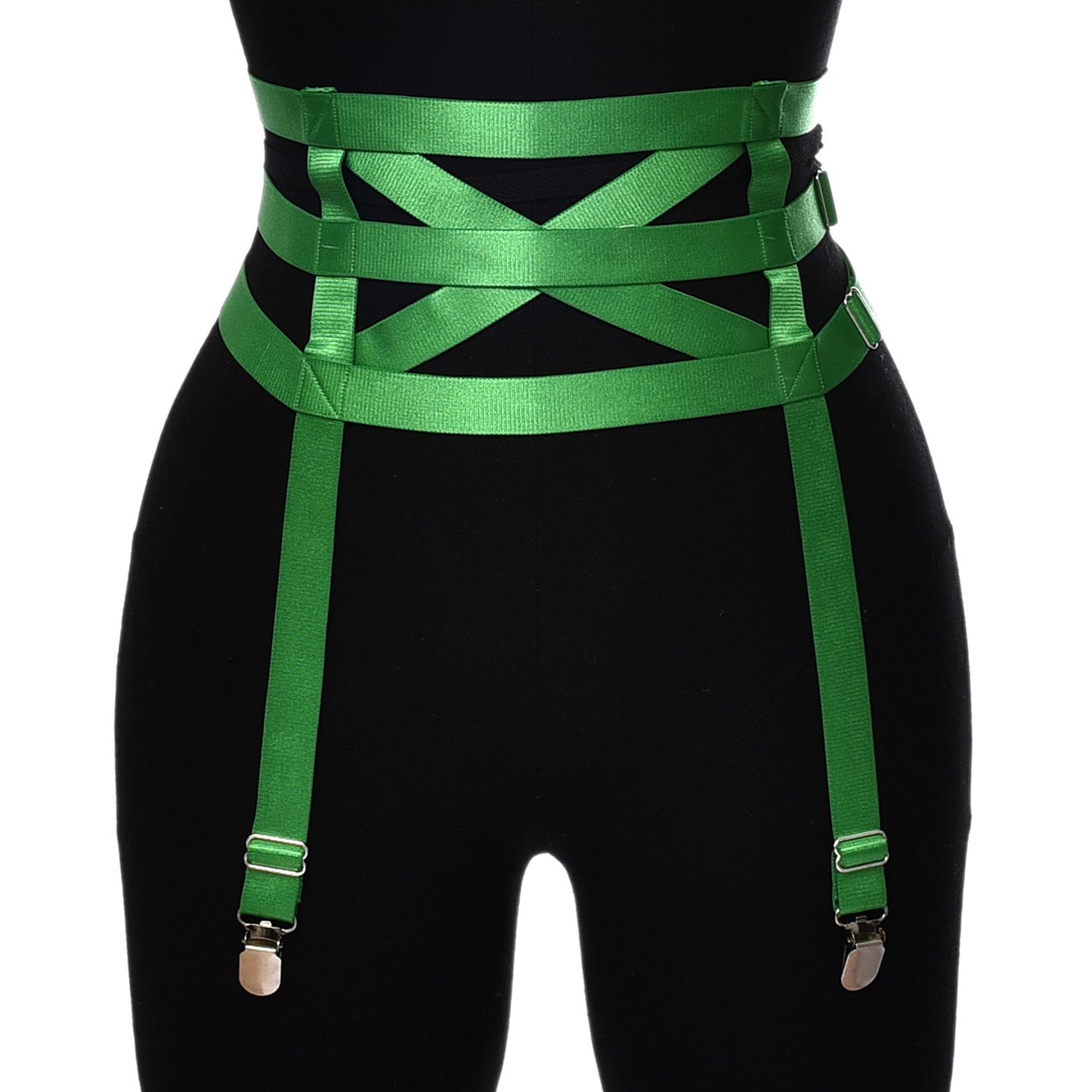 Satin Waist Harness Garter Belt