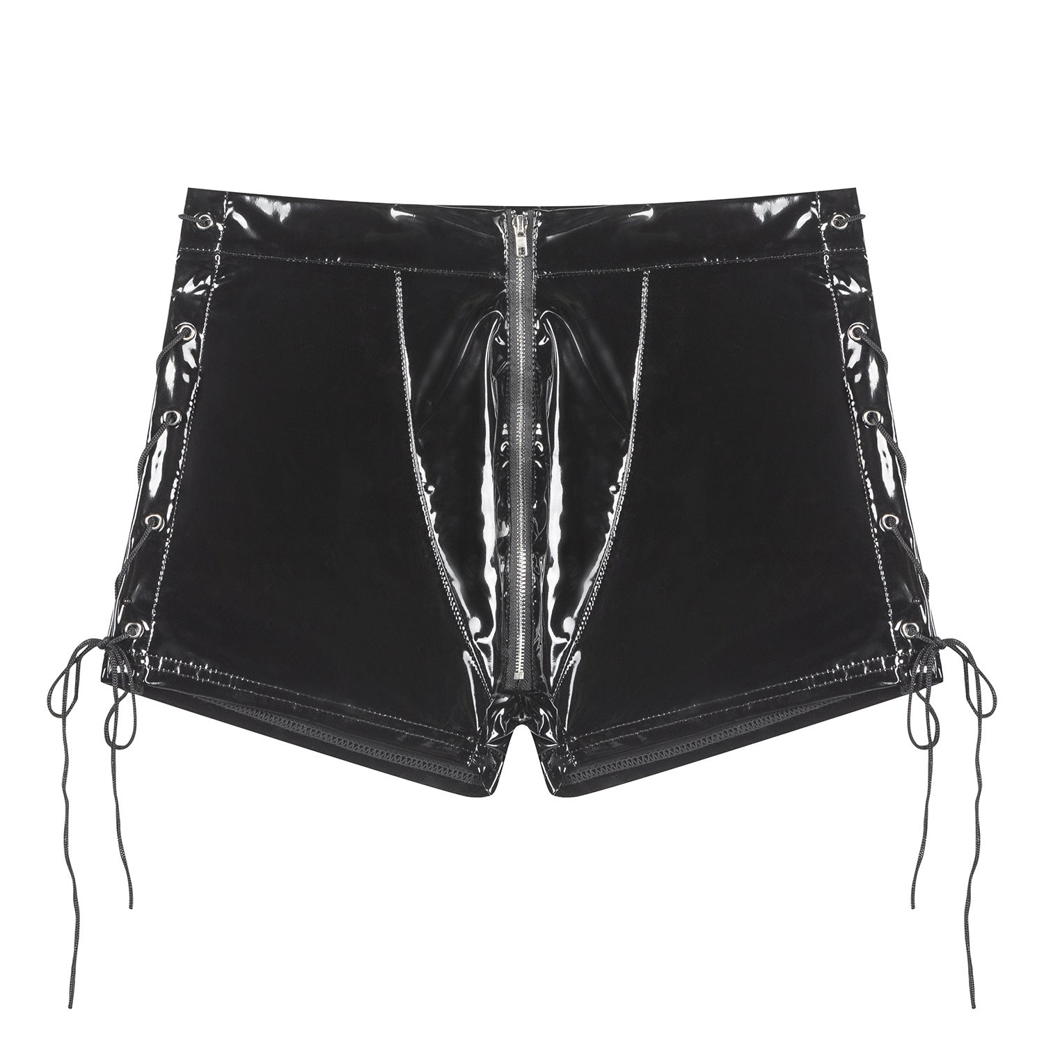 Gloss Vinyl Lace-Up Men’s Shorts mooods