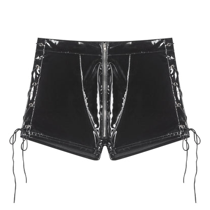 Gloss Vinyl Lace-Up Men’s Shorts mooods